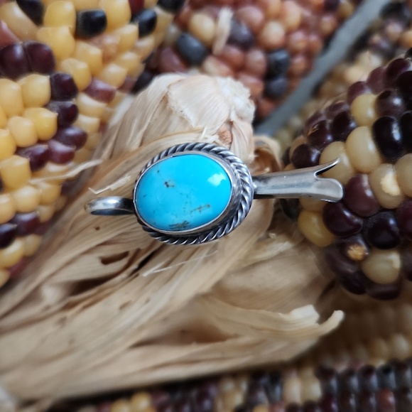 NWOT Native American Navajo Turquoise & Sterling Squash Blossom Pendant 🩵🎁❤️ - Picture 9 of 10